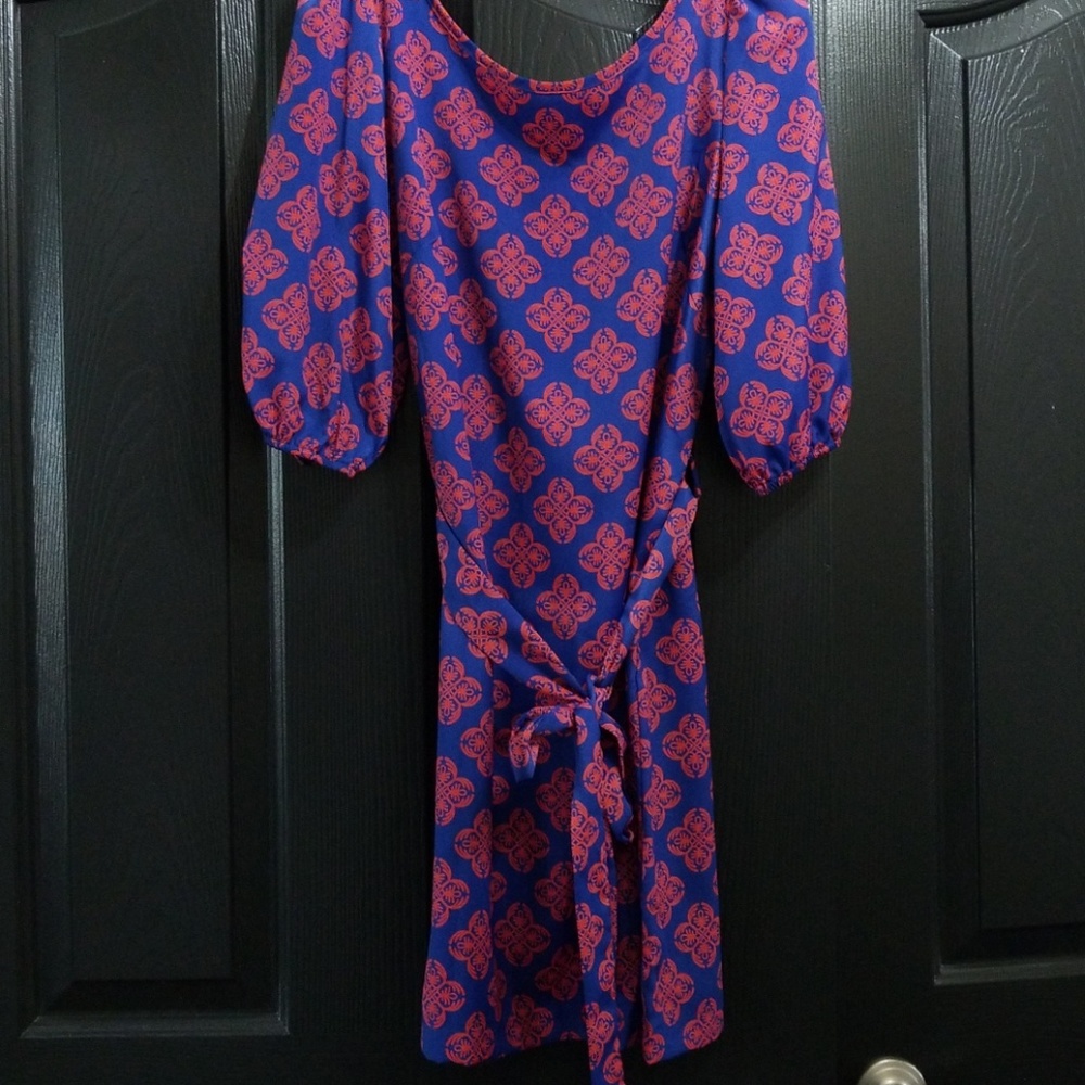 Dress with Low back and belt
